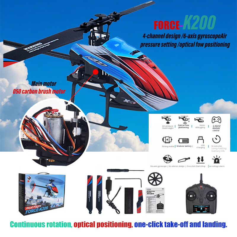 Rc Helicopter Single Rotor - WLtoys XK K200 RC Helicopter 4CH