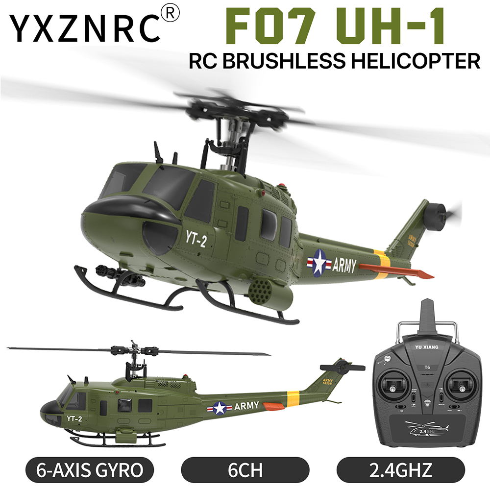 Rc Helicopter Large - YUXIANG F07 UH-1 Aileronless Helicopter 2.4G