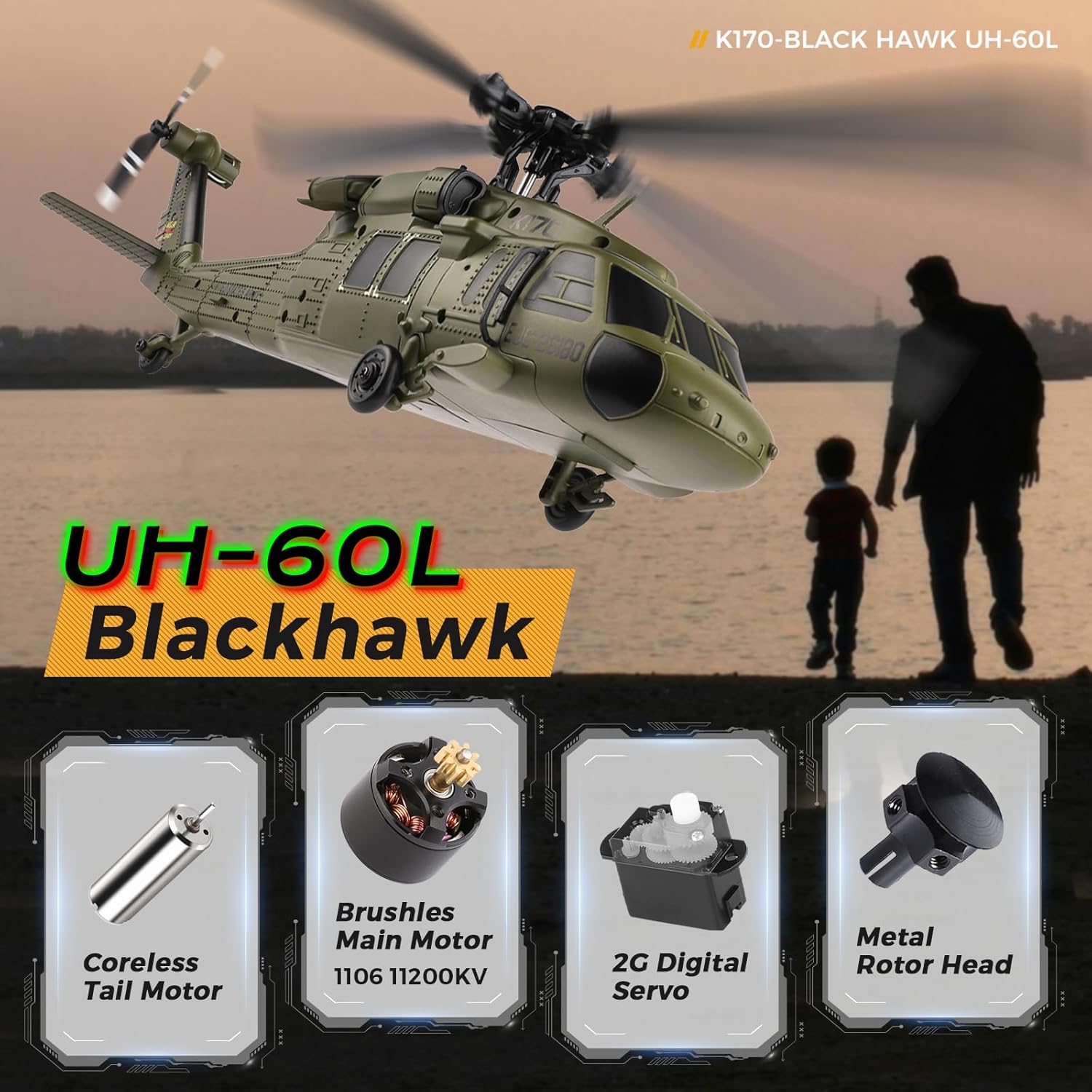 WLtoys K170 Brushless 4-CH RC  - Rc Helicopter Large reseña y precio