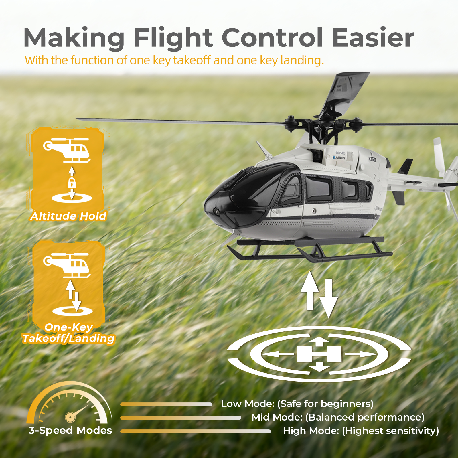 WLtoys XK K160 EC-145 (Airbus) - Rc Helicopter Remote Control reseña y precio