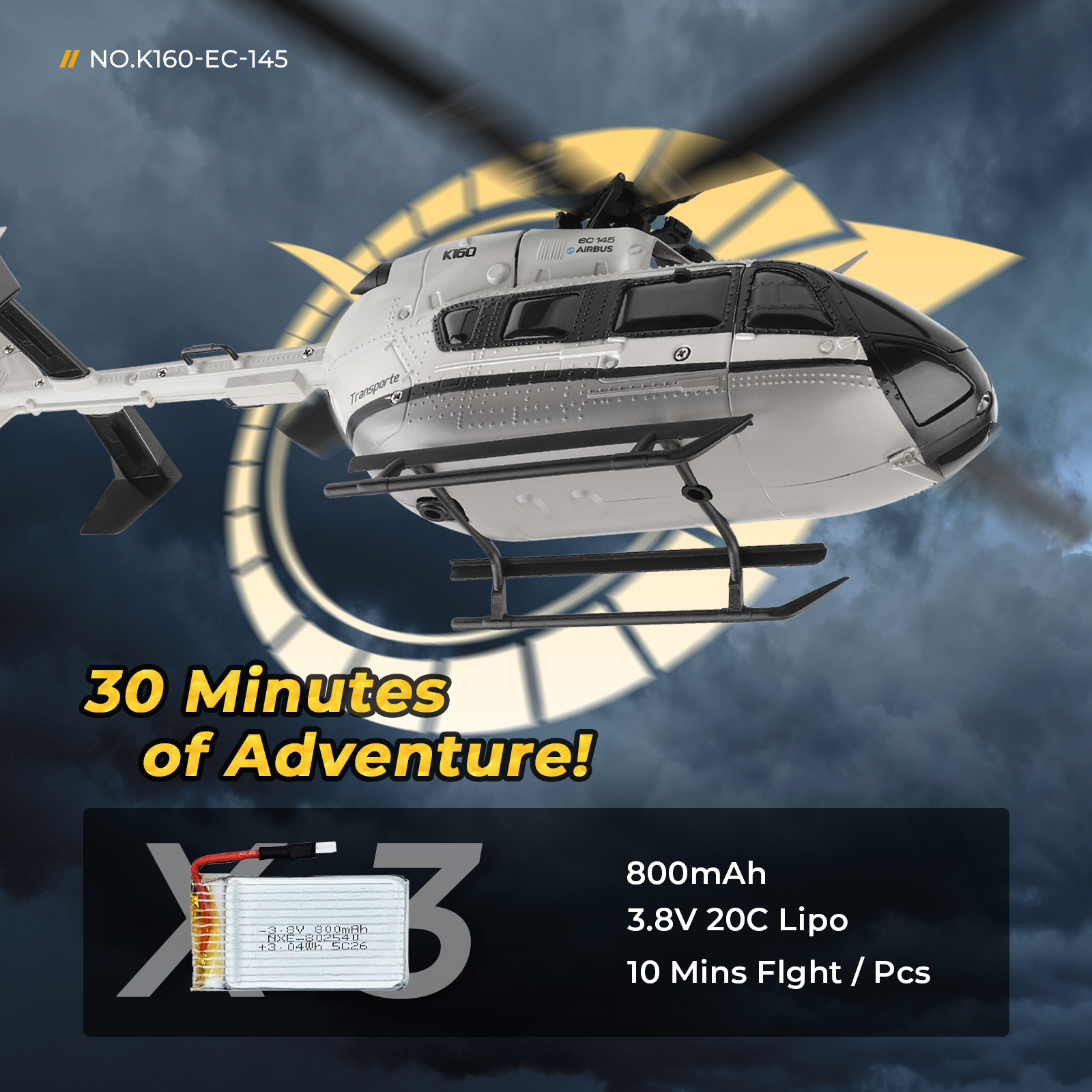 WLtoys XK K160 EC-145 (Airbus) - Rc Helicopter Remote Control reseña y precio