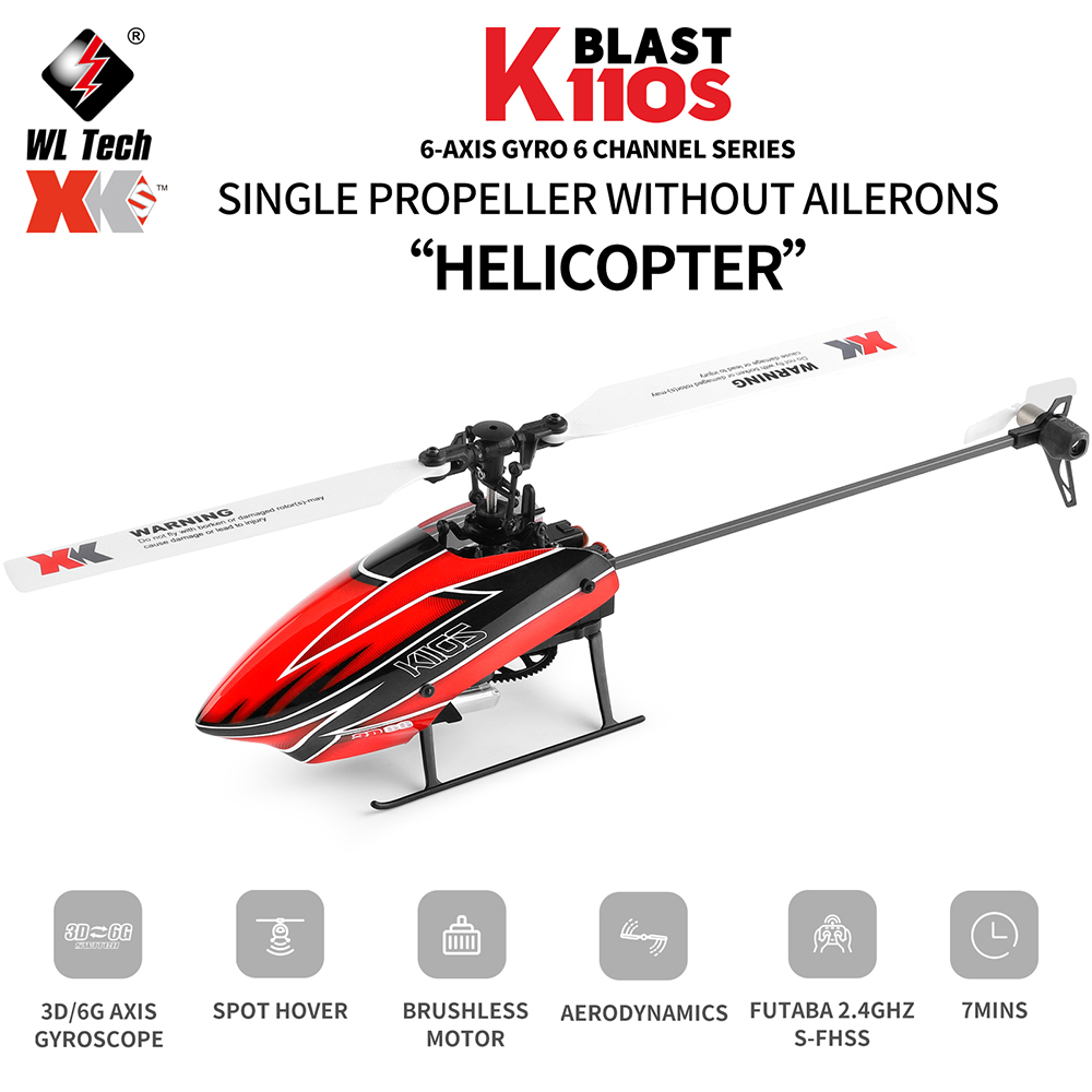 Wltoys XK K110S 6CH 3D 6G Syst - Rc Helicopter Single Rotor reseña y precio