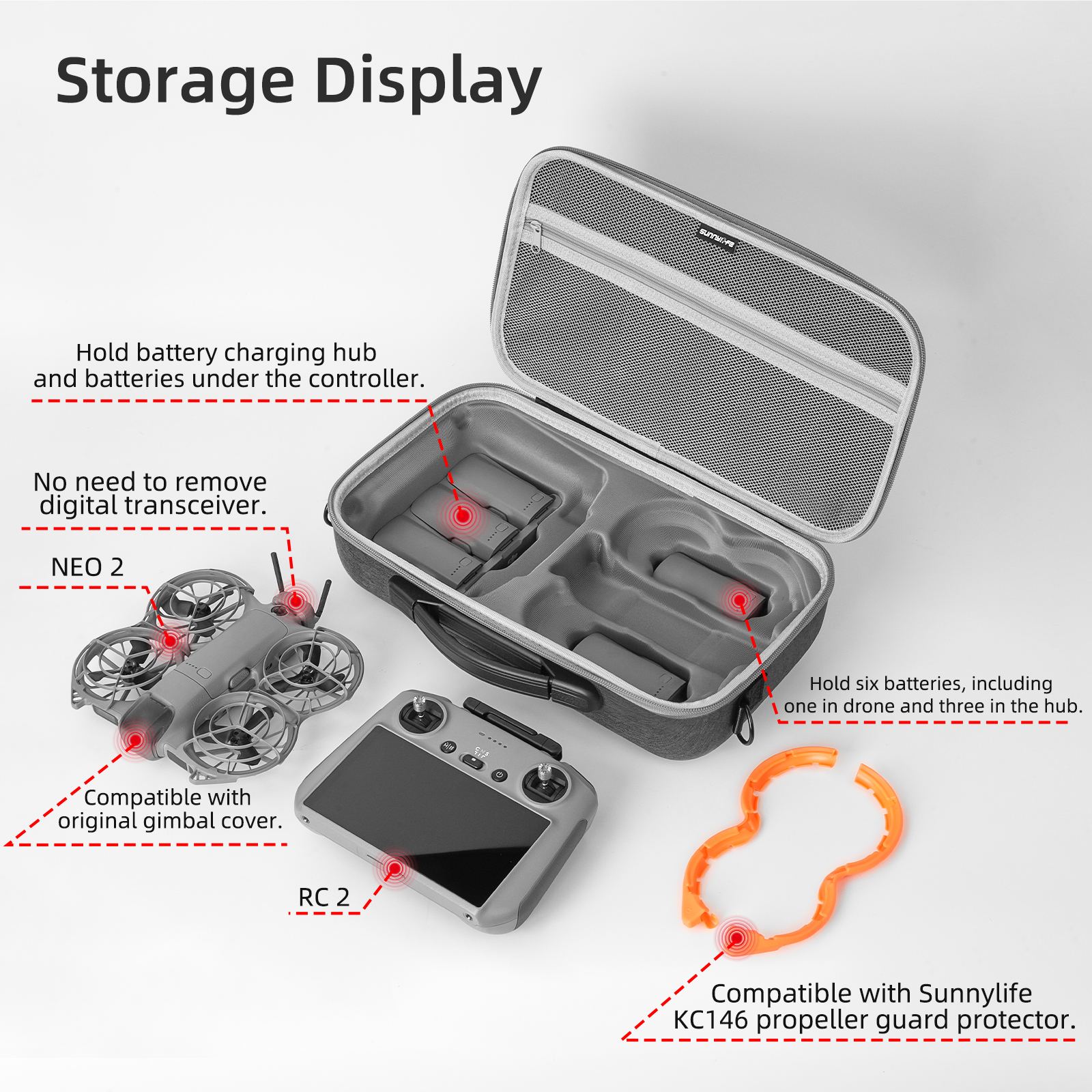 Portable Carrying Case For DJI - Rc Helicopter Bag reseña y precio