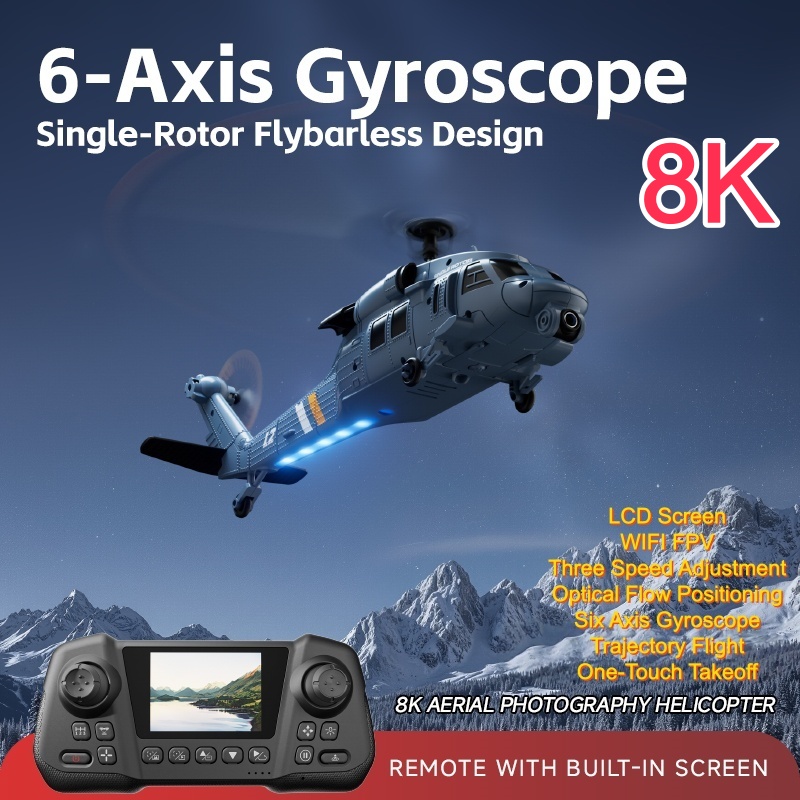Military Remote Control Screen - Rc Helicopter Single Rotor reseña y precio