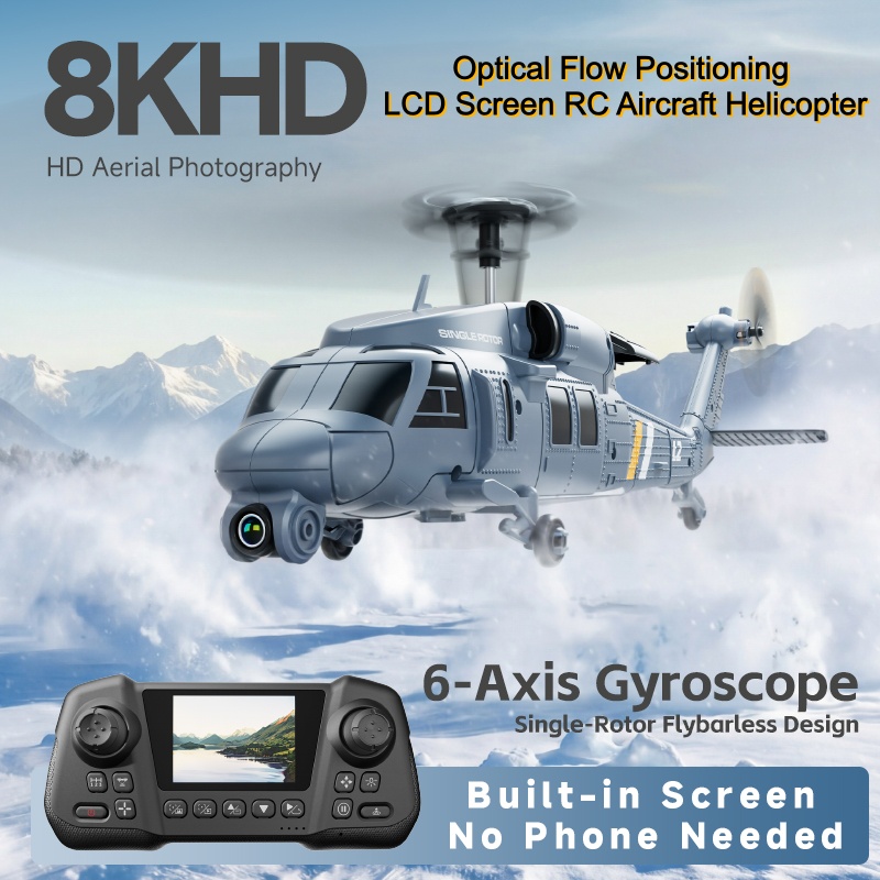Military Remote Control Screen - Rc Helicopter Single Rotor reseña y precio