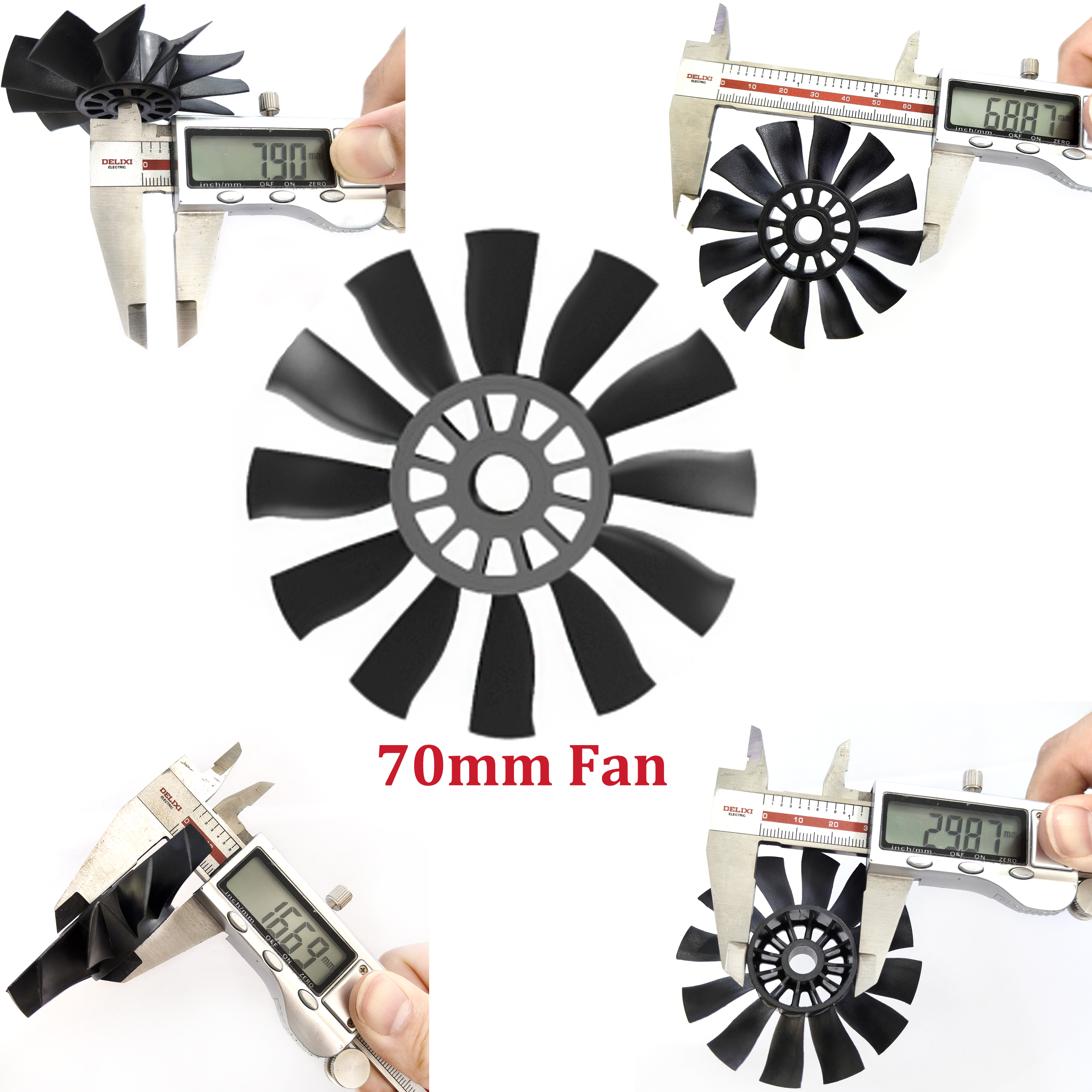 QX-MOTOR 12Blades CW CCW 70mm  - Rc Helicopter Blade reseña y precio