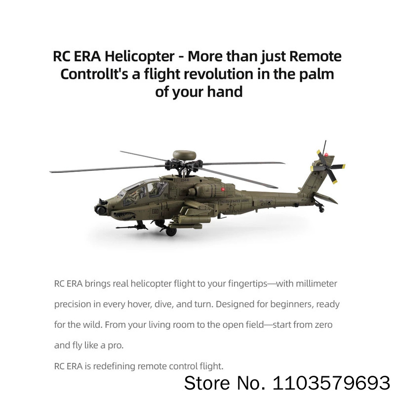 Rc Era Rc Helicopter Ah 64d Ap - Rc Helicopter Single Rotor reseña y precio