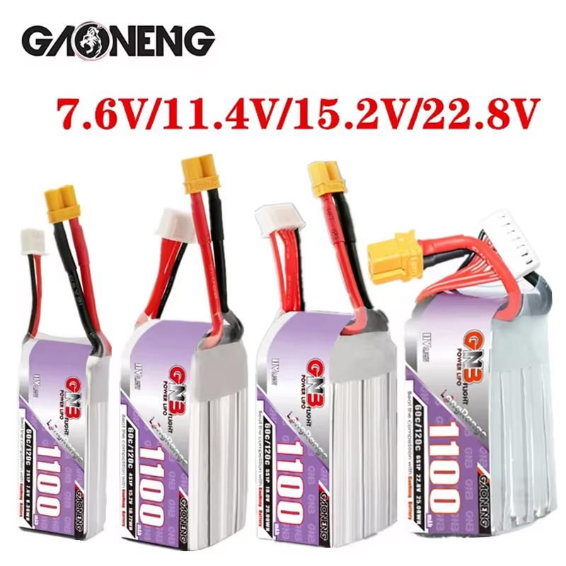 GNB 1100mAh 2S 3S 4S 6S 60C/12 - Rc Helicopter Battery reseña y precio