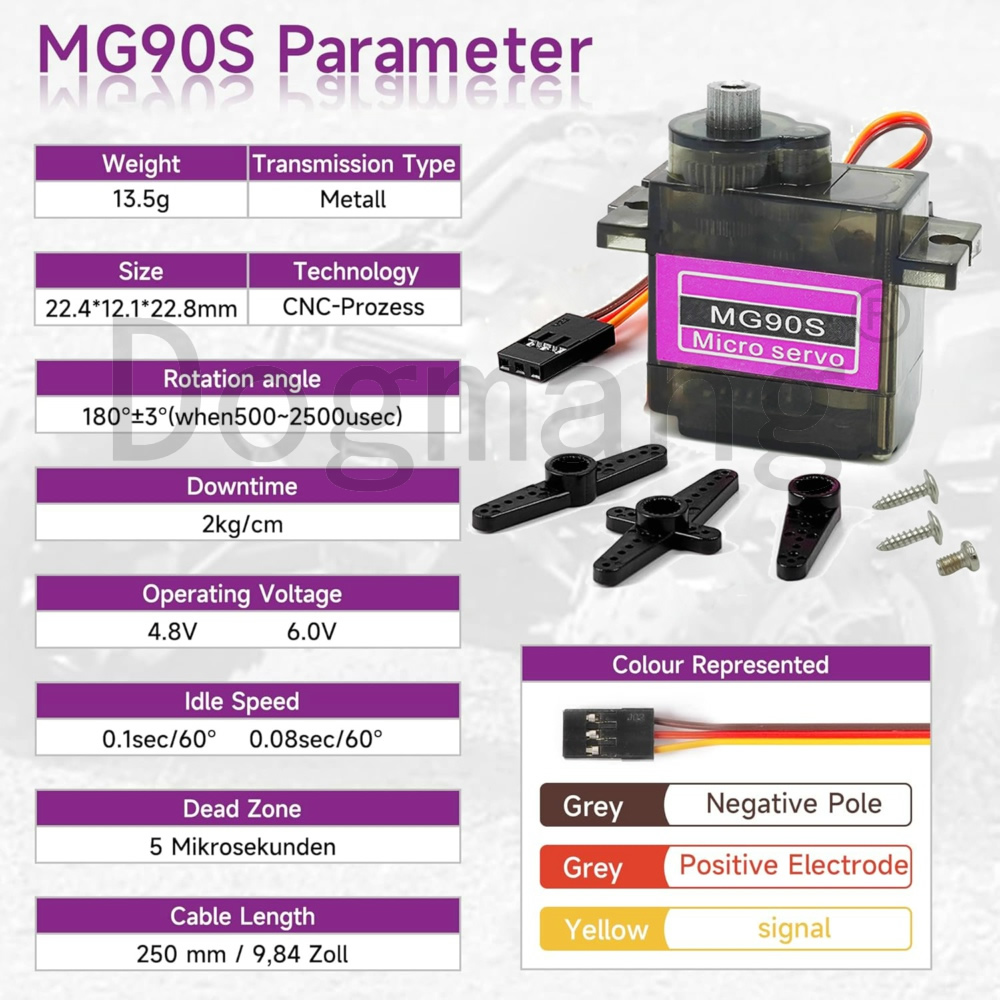 MG90S Servo 1/2/4/10/20/50 Pcs - Rc Helicopter Servo reseña y precio
