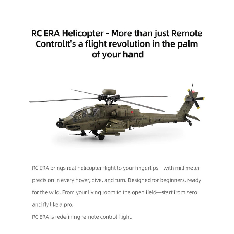 Rc Era C170 Ah 64d Apache Rc H - Rc Helicopter Single Rotor reseña y precio