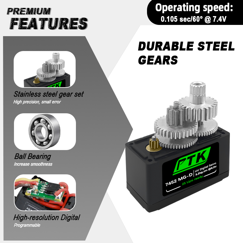 PTK 7452 MG-D 9g Digital Servo - Rc Helicopter Servo reseña y precio