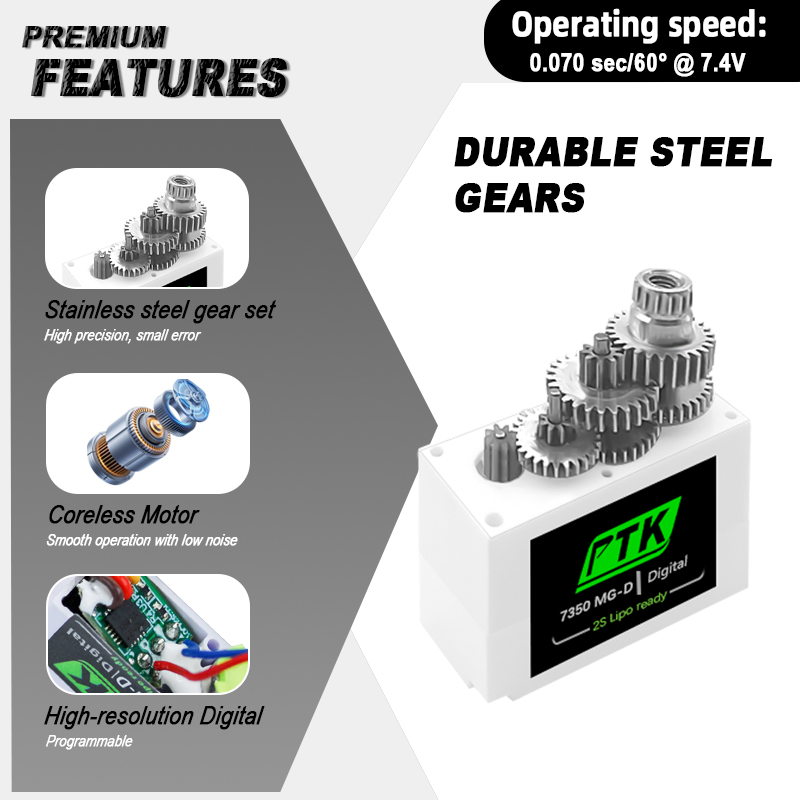PTK 7350 MG-D 5.5g Digital Ser - Rc Helicopter Servo reseña y precio