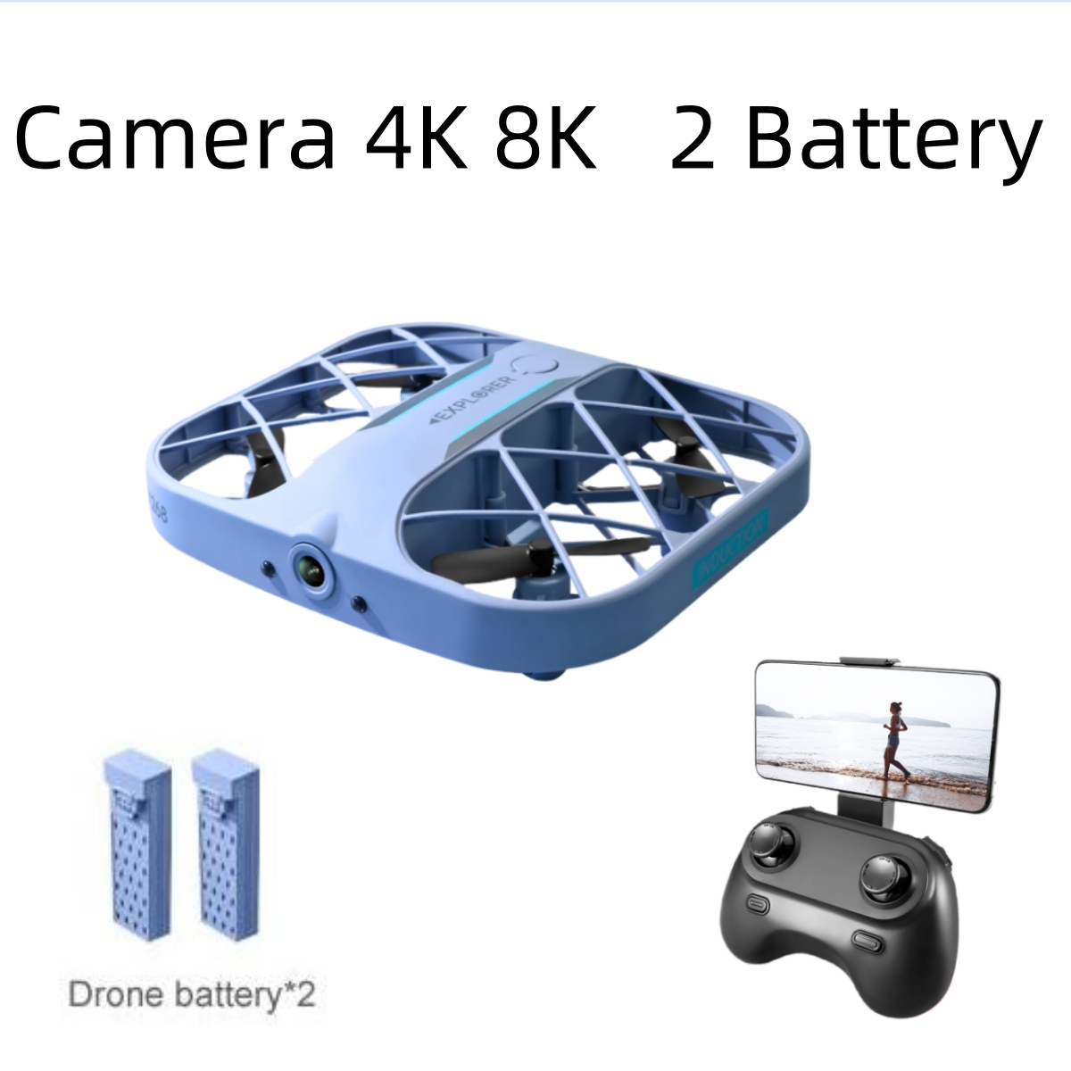 JJRC H107 FPV RC Drone with 2  - Rc Helicopter Case reseña y precio