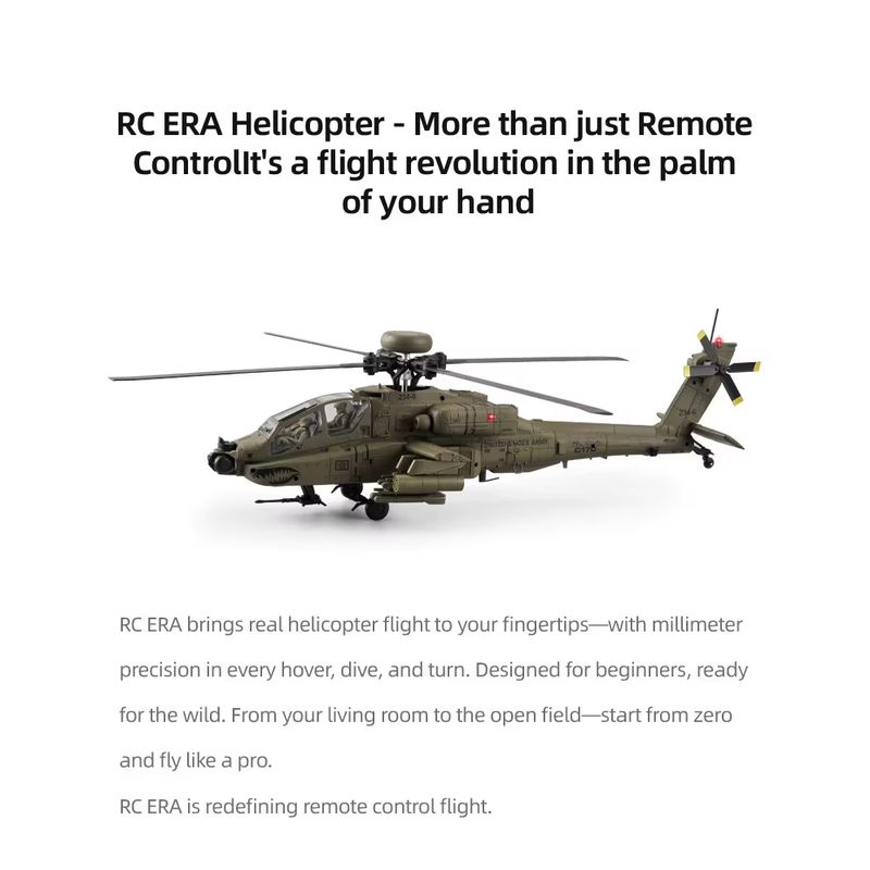 New In Stock RC Era Ah-64d Apa - Rc Helicopter Single Rotor reseña y precio
